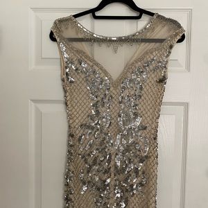 Parker black embellished gown